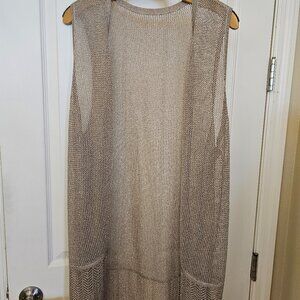 Gold Tunic Length Vest XL